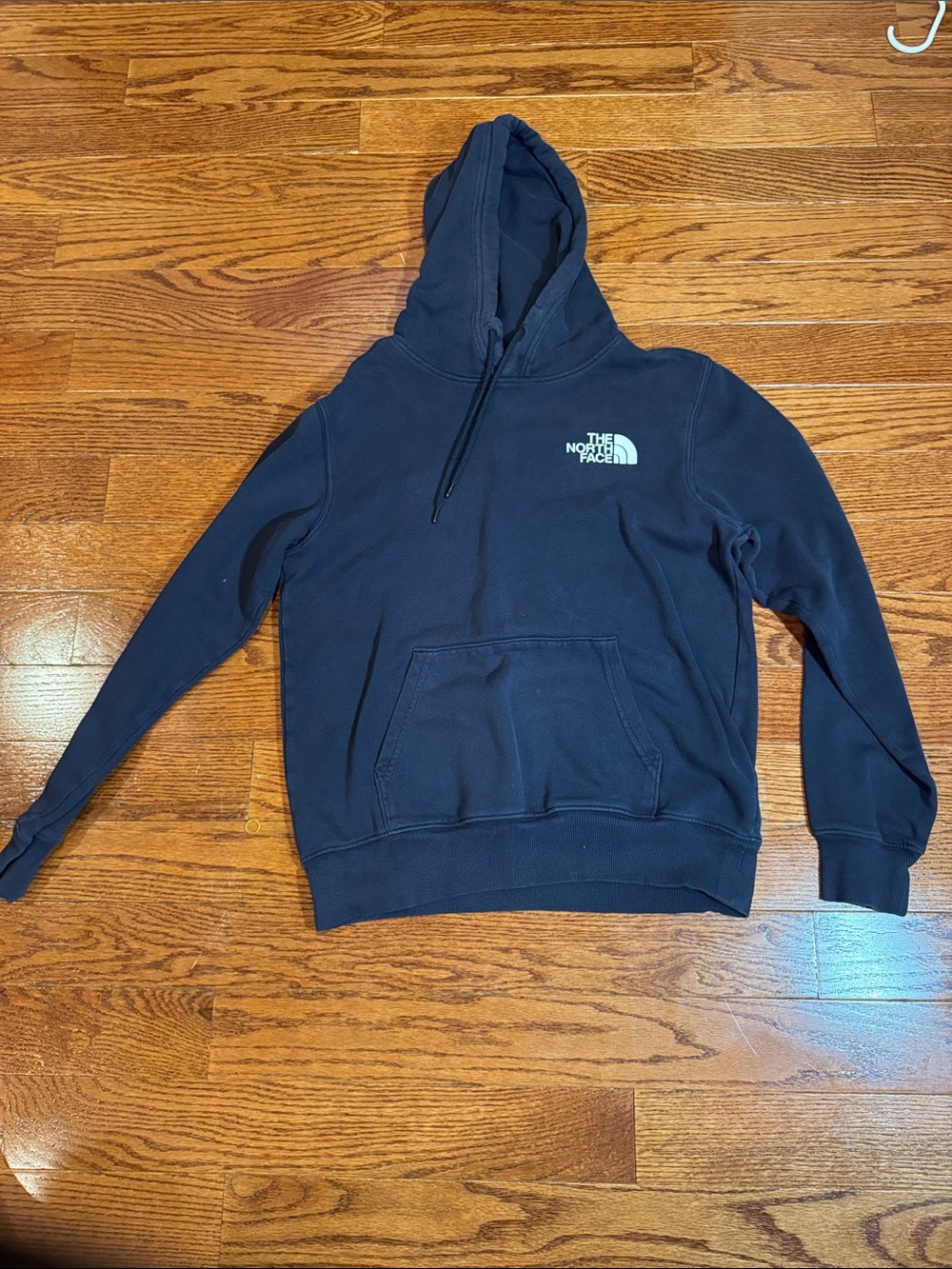 The North Face Men's Navy Crewneck Hoodie with Chest Logo